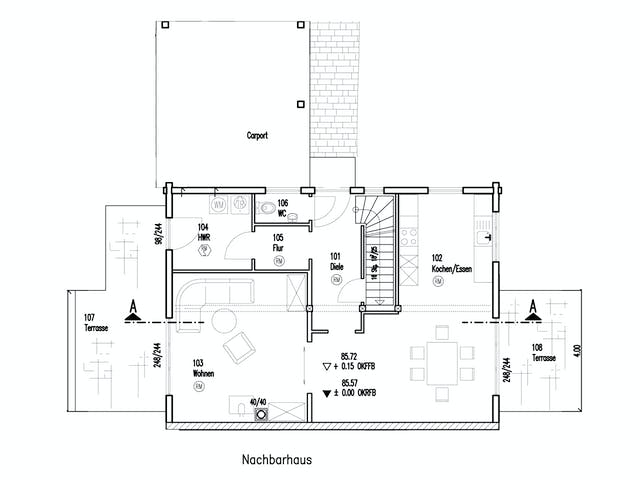 Blockhaus Im Eichenhain von Fullwood Wohnblockhaus Ausbauhaus ab 390000€, Blockhaus Grundriss 1