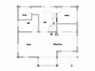 Blockhaus Köterbergblick von Fullwood Wohnblockhaus Bausatzhaus ab 250000€, Blockhaus Grundriss 1