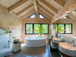 Blockhaus Mittelfranken von Fullwood Wohnblockhaus Ausbauhaus ab 360000€, Blockhaus Innenansicht 9