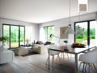 Massivhaus Bauhaus Futura von Kern-Haus Schlüsselfertig ab 464900€, Cubushaus Innenansicht 1