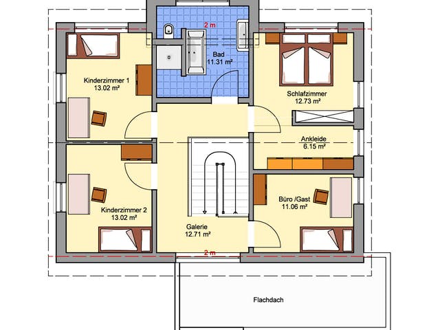 Fertighaus Günzburg von Fingerhut Haus Schlüsselfertig ab 565278€, Satteldach-Klassiker Grundriss 2