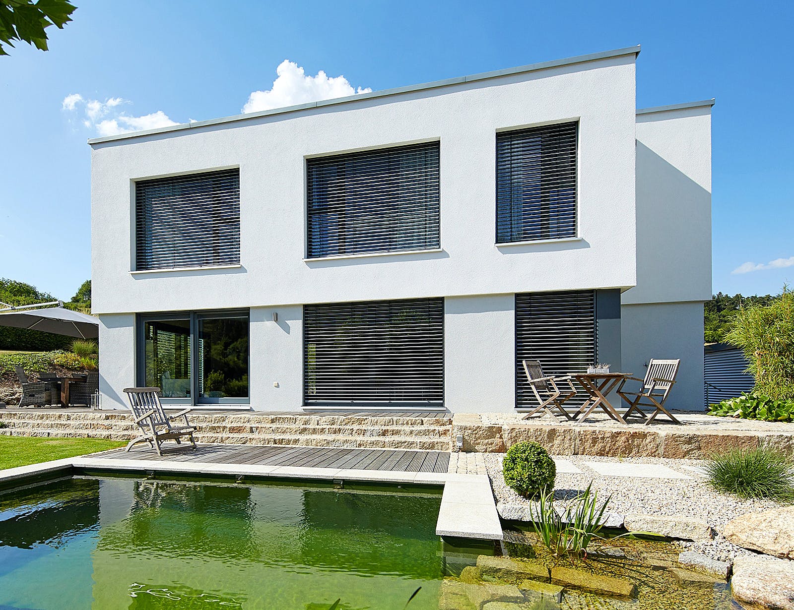 Fertighaus San Marco von GUSSEK HAUS Schlüsselfertig ab 466800€, Cubushaus Außenansicht 2