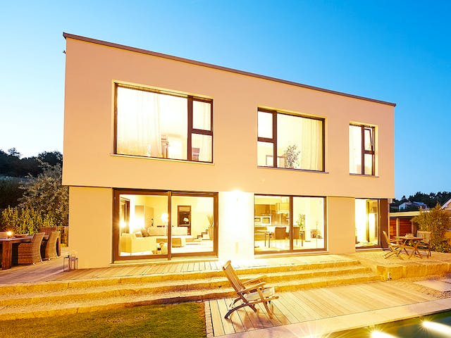 Fertighaus San Marco von GUSSEK HAUS Schlüsselfertig ab 466800€, Cubushaus Außenansicht 3
