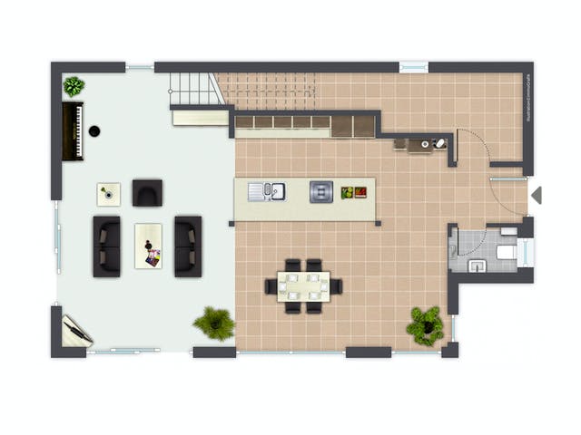 Fertighaus San Marco von GUSSEK HAUS Schlüsselfertig ab 466800€, Cubushaus Grundriss 1