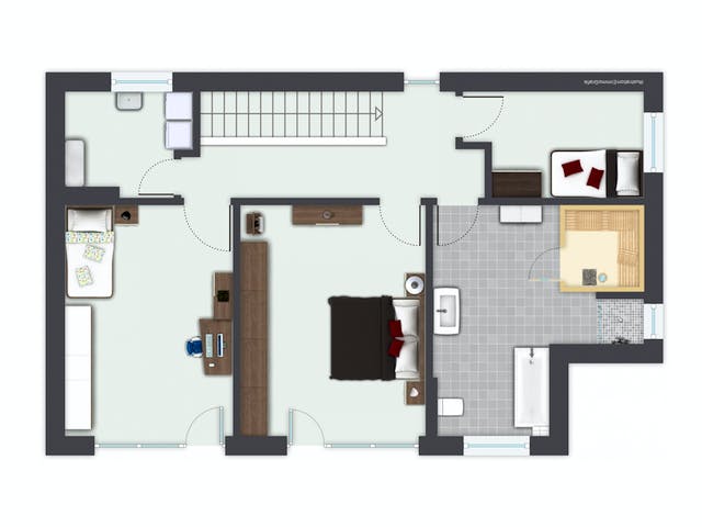 Fertighaus San Marco von GUSSEK HAUS Schlüsselfertig ab 466800€, Cubushaus Grundriss 2