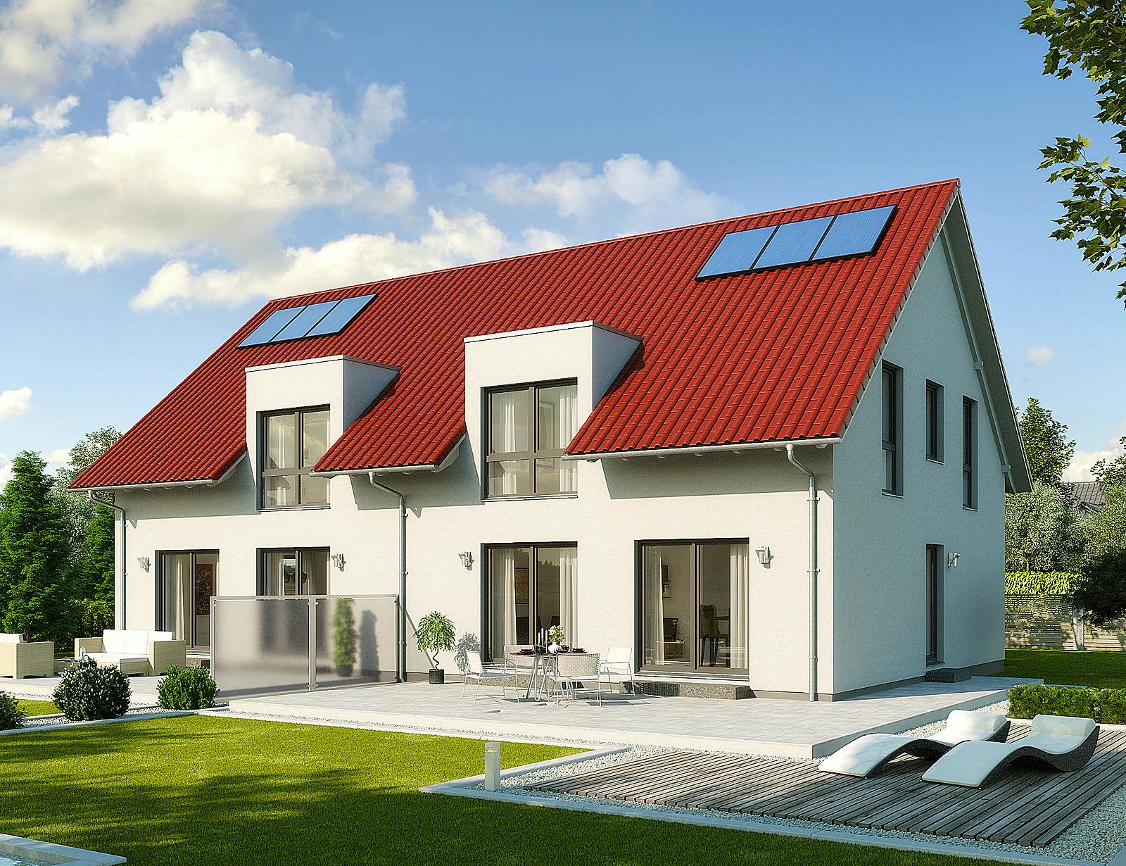 Fertighaus Malmö von GUSSEK HAUS Schlüsselfertig ab 304700€, Satteldach-Klassiker Außenansicht 1