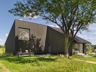 Fertighaus The Landscape House von Haas Fertigbau, Satteldach-Klassiker Außenansicht 1