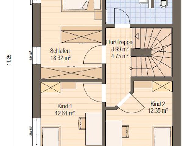 Fertighaus Haas D 128 B von Haas Fertigbau - Mehrfamilienhäuser Schlüsselfertig ab 406784€, Satteldach-Klassiker Grundriss 2