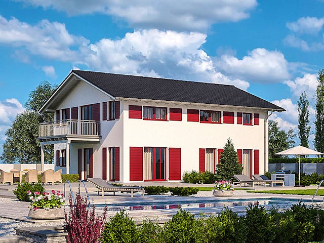 Fertighaus Haas Z 179 B von Haas Fertigbau - Mehrfamilienhäuser Schlüsselfertig ab 512000€, Außenansicht 1