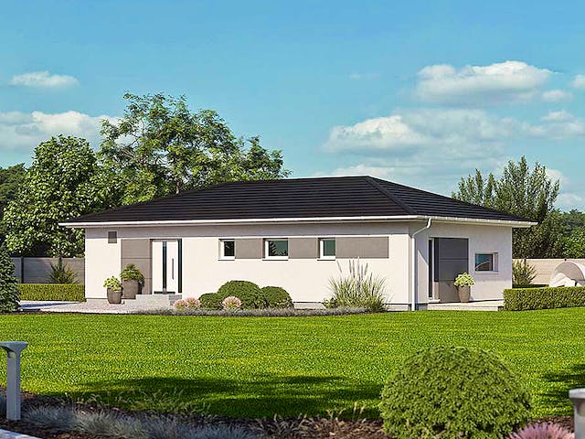 Fertighaus Haas BT 111 B von Haas Fertigbau Ausbauhaus ab 217000€, Bungalow Außenansicht 2