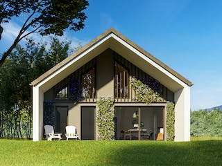 Fertighaus HELA von Haas Fertigbau Ausbauhaus ab 203152€, Bungalow Außenansicht 1