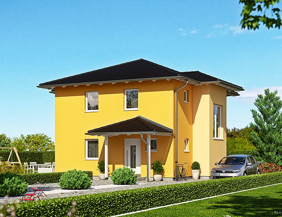 Fertighaus Haas S 122 A von Haas Fertigbau Ausbauhaus ab 199000€, Stadtvilla Außenansicht 1