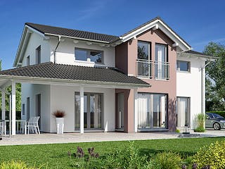 Fertighaus Haas S 154 C von Haas Fertigbau Ausbauhaus ab 233000€, Satteldach-Klassiker Außenansicht 1