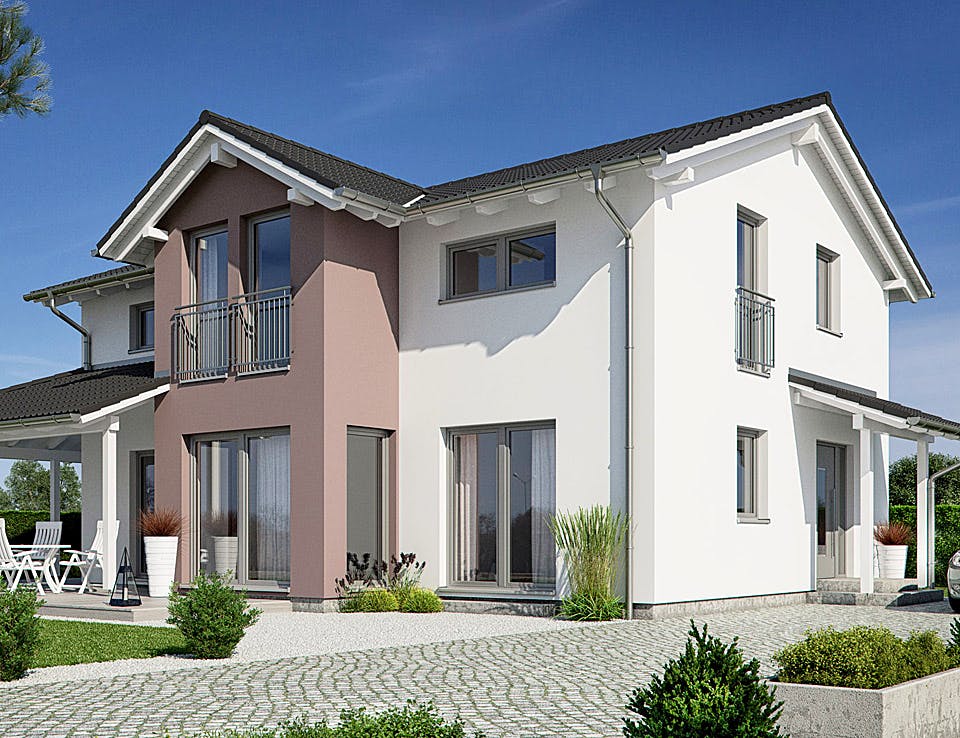 Fertighaus Haas S 154 C von Haas Fertigbau Ausbauhaus ab 233000€, Satteldach-Klassiker Außenansicht 2