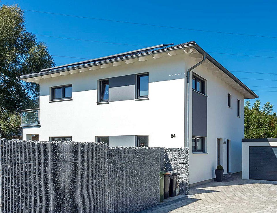 Fertighaus Haas S 165 B von Haas Fertigbau Ausbauhaus ab 270000€, Stadtvilla Außenansicht 2