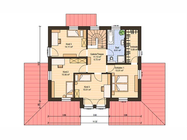 Fertighaus Haas S 165 B von Haas Fertigbau Ausbauhaus ab 270000€, Stadtvilla Grundriss 2