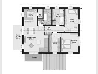 Fertighaus SELA von Haas Fertigbau - Mehrfamilienhäuser Ausbauhaus ab 365555€, Satteldach-Klassiker Grundriss 2