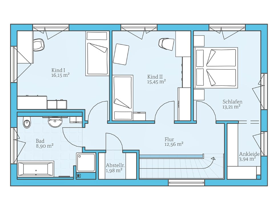 Fertighaus Cubus 148 von Hanse Haus Schlüsselfertig ab 402182€, Cubushaus Grundriss 2