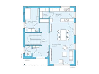Fertighaus Cubus 162 von Hanse Haus Schlüsselfertig ab 431778€, Cubushaus Grundriss 1