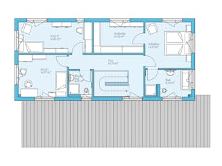 Fertighaus Duo 211 von Hanse Haus Schlüsselfertig ab 625413€, Satteldach-Klassiker Grundriss 2
