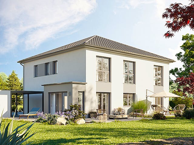 Fertighaus Duo 212 von Hanse Haus Schlüsselfertig ab 593644€, Stadtvilla Außenansicht 1