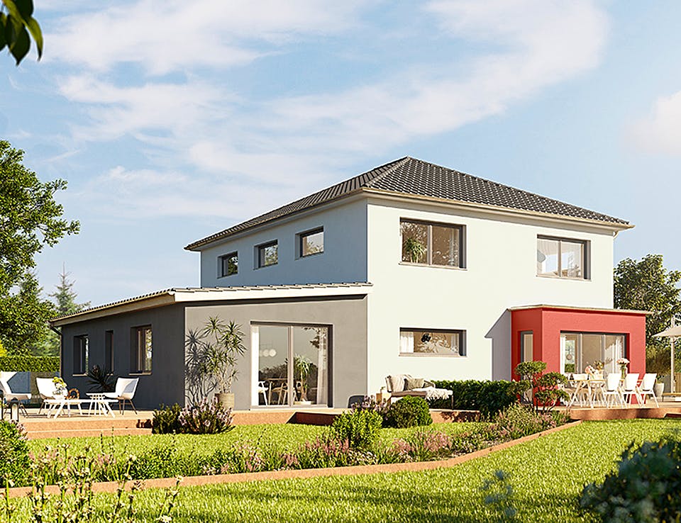Fertighaus Duo 225 von Hanse Haus Schlüsselfertig ab 582143€, Stadtvilla Außenansicht 1