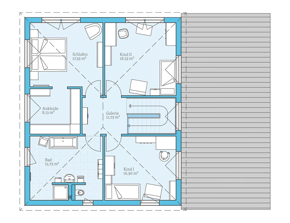 Fertighaus Duo 225 von Hanse Haus Schlüsselfertig ab 582143€, Stadtvilla Grundriss 2