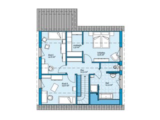 Fertighaus Variant 35-160 von Hanse Haus Schlüsselfertig ab 430034€, Satteldach-Klassiker Grundriss 2