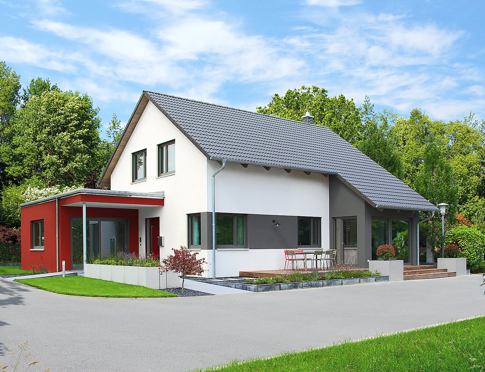 Fertighaus Variant 35-161 von Hanse Haus Schlüsselfertig ab 394396€, Satteldach-Klassiker Außenansicht 1