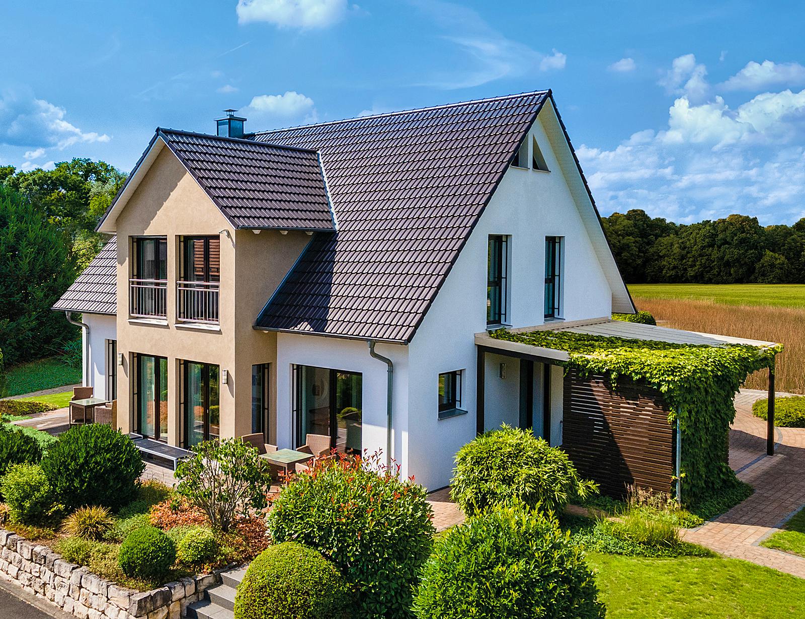 Fertighaus Variant 45-175 von Hanse Haus Schlüsselfertig ab 415833€, Satteldach-Klassiker Außenansicht 1