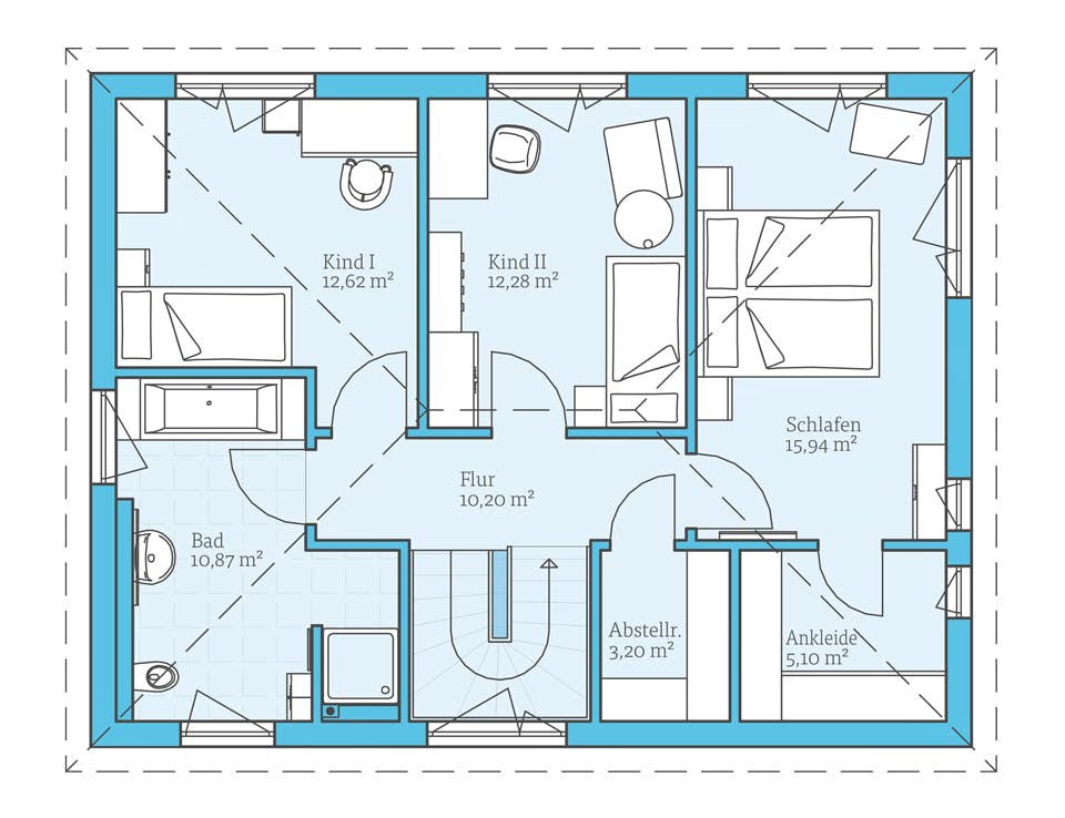 Fertighaus Villa 142 von Hanse Haus Schlüsselfertig ab 402908€, Stadtvilla Grundriss 2