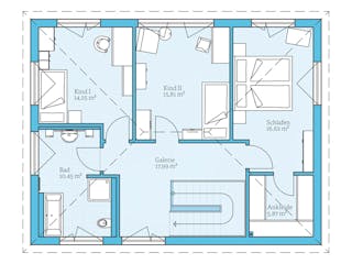 Fertighaus Villa 165 von Hanse Haus Schlüsselfertig ab 436734€, Stadtvilla Grundriss 2