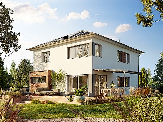 Fertighaus Villa 166 von Hanse Haus Schlüsselfertig ab 460354€, Stadtvilla Außenansicht 1
