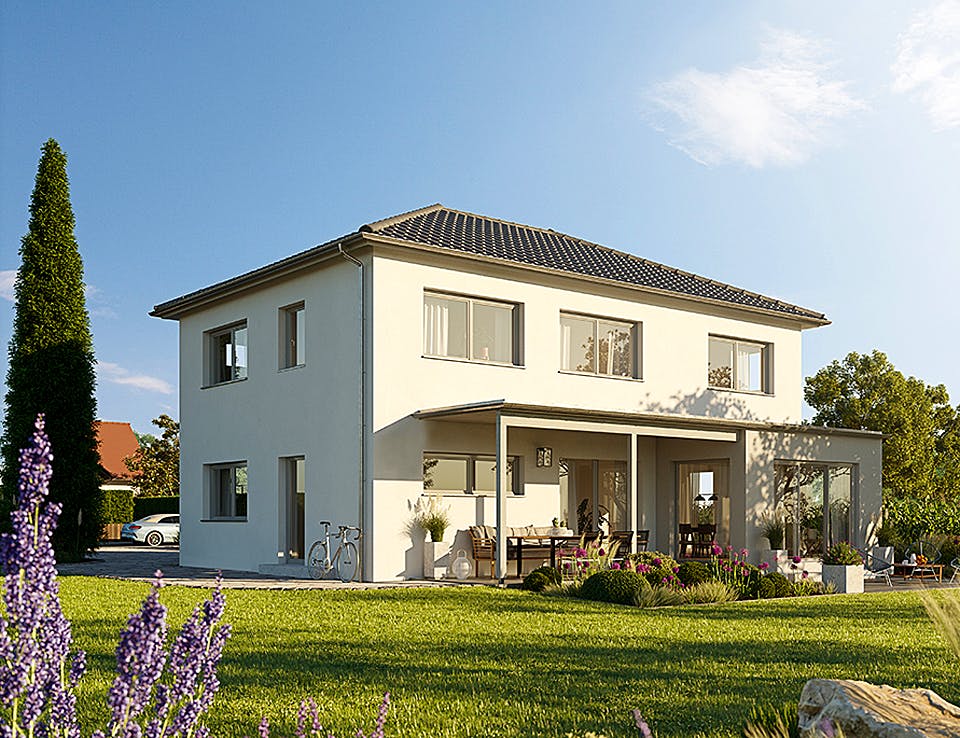 Fertighaus Villa 174 von Hanse Haus Schlüsselfertig ab 448595€, Stadtvilla Außenansicht 1