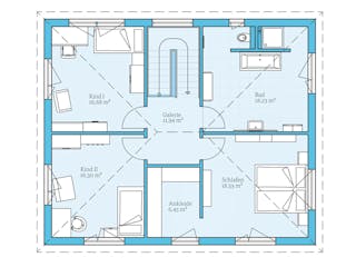 Fertighaus Villa 177 von Hanse Haus Schlüsselfertig ab 463921€, Stadtvilla Grundriss 2