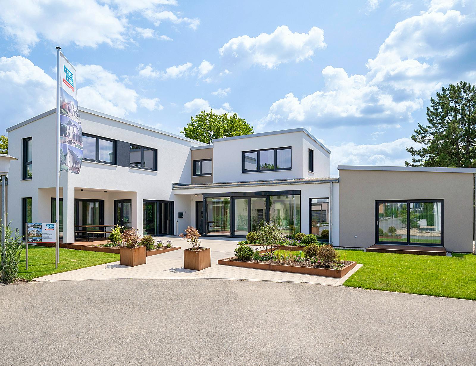 Fertighaus Vita 209 von Hanse Haus Schlüsselfertig ab 545694€, Pultdachhaus Außenansicht 1