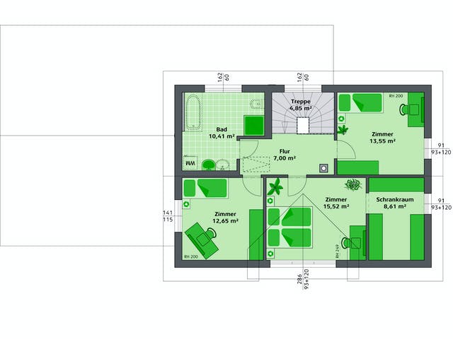 Fertighaus Ambition 152 S + ELW von HARTL HAUS, Satteldach-Klassiker Grundriss 2