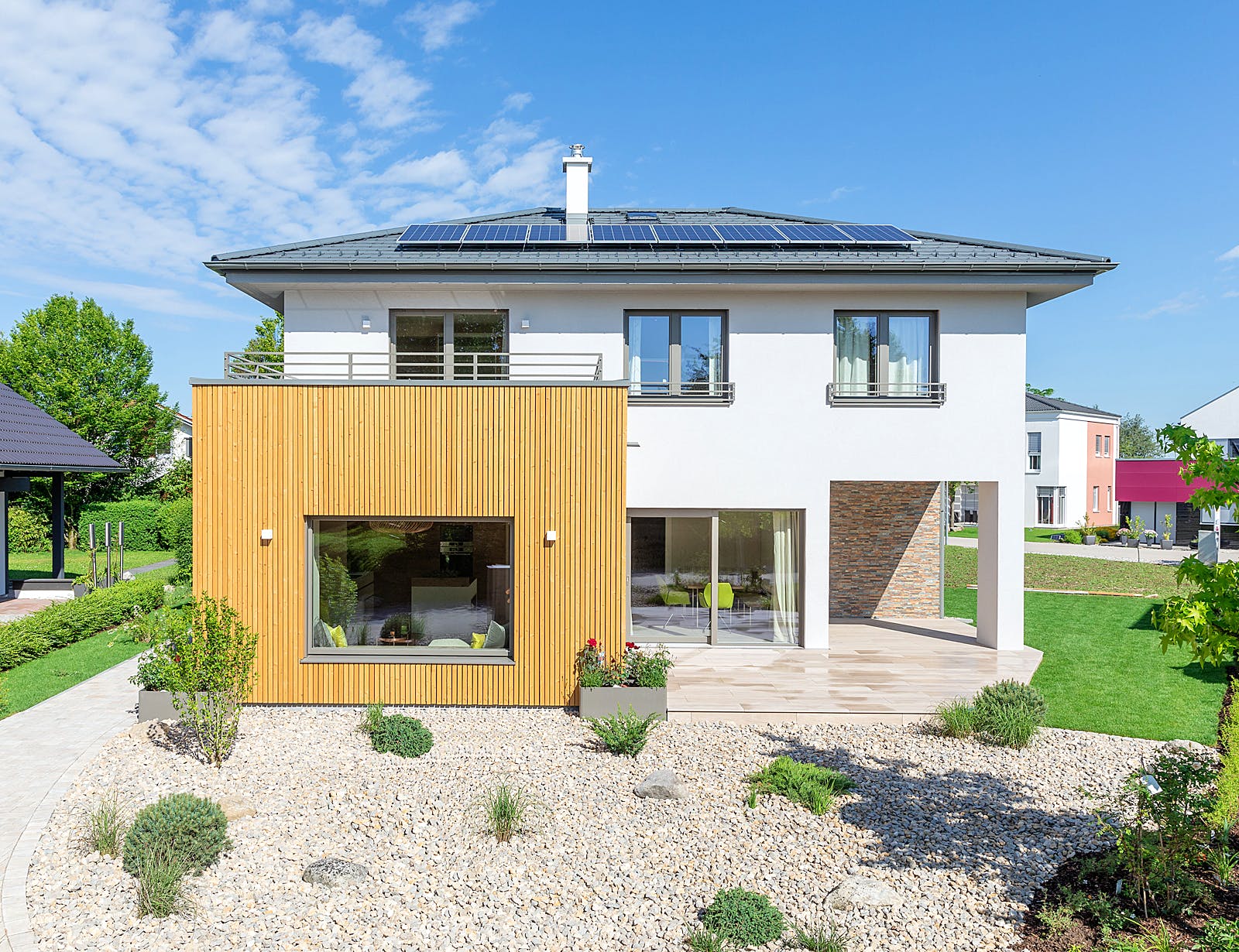 Fertighaus Ambition 157 W von HARTL HAUS Schlüsselfertig ab 541660€, Stadtvilla Außenansicht 1