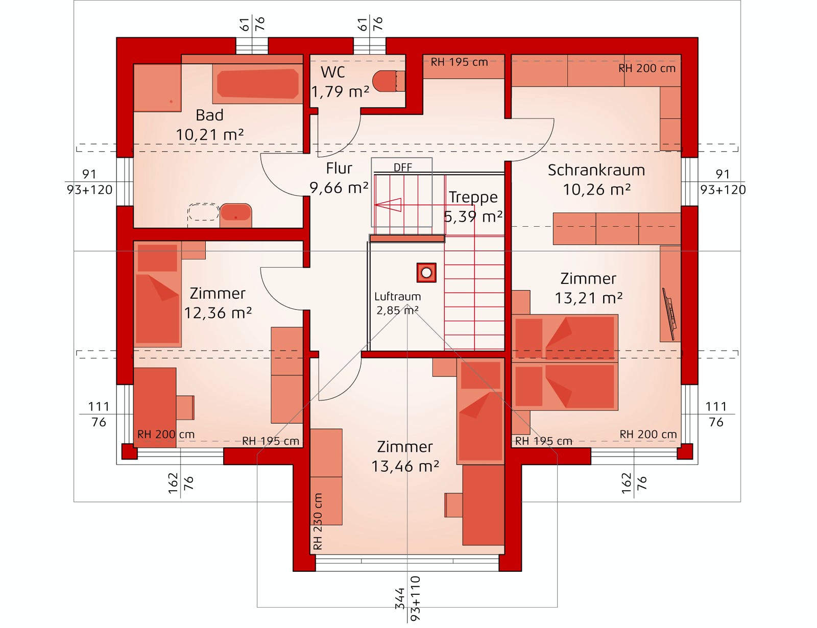 Fertighaus Classic 157 S von HARTL HAUS Schlüsselfertig ab 502320€, Satteldach-Klassiker Grundriss 2
