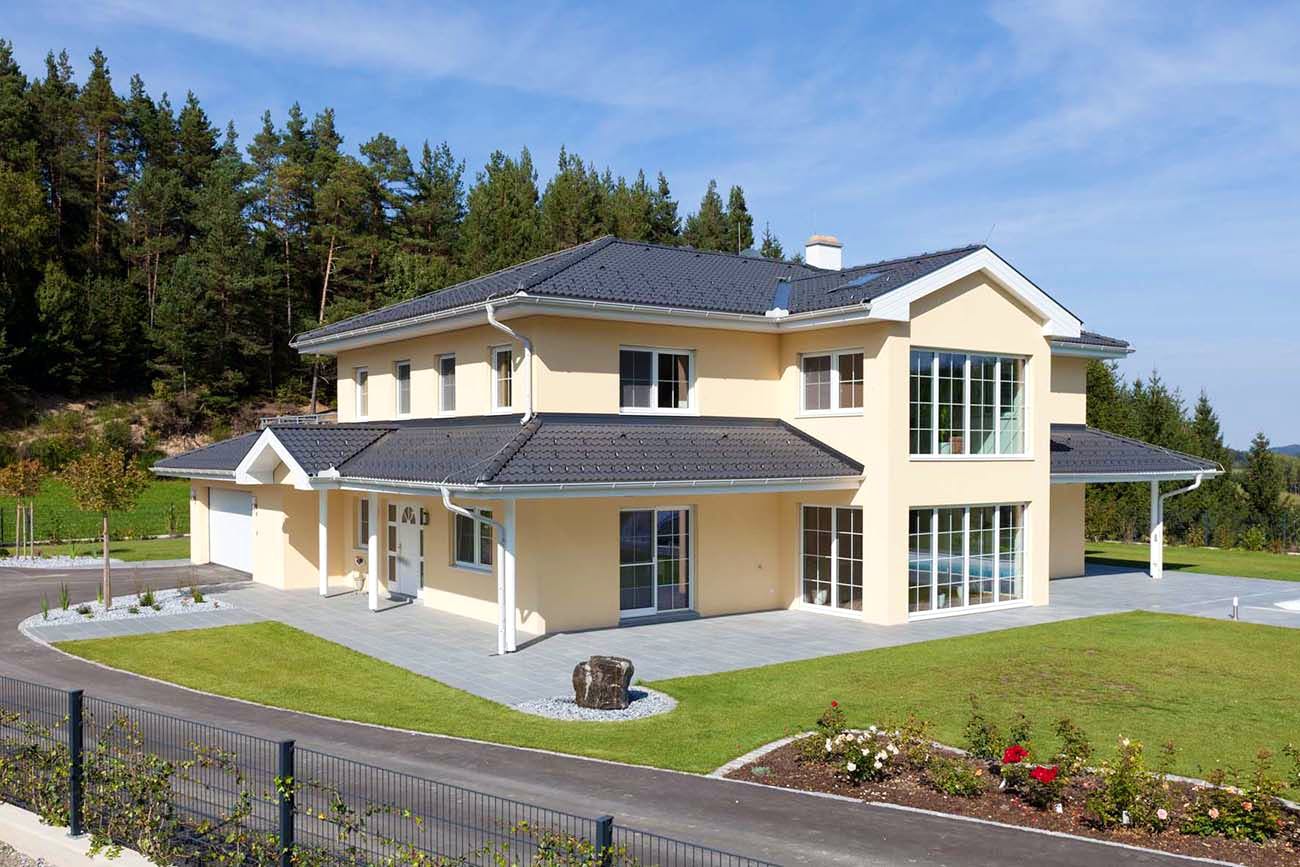 Fertighaus Classic 216 W von HARTL HAUS Schlüsselfertig ab 635970€, Stadtvilla Außenansicht 1
