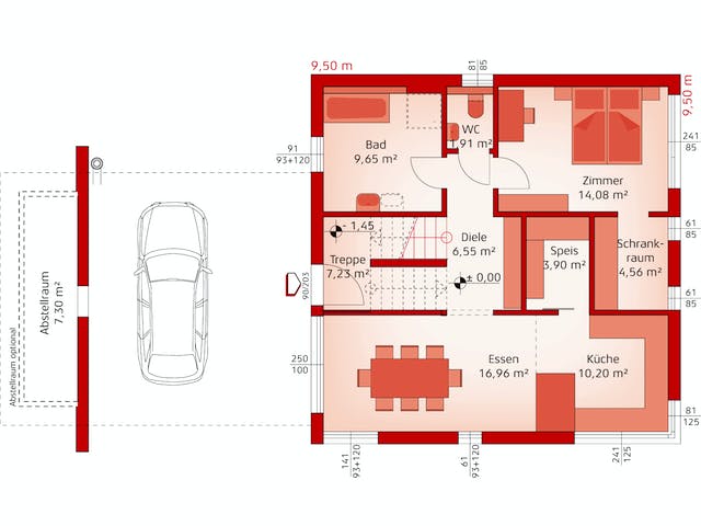 Fertighaus Liberty 194 F von HARTL HAUS Schlüsselfertig ab 707700€, Cubushaus Grundriss 1