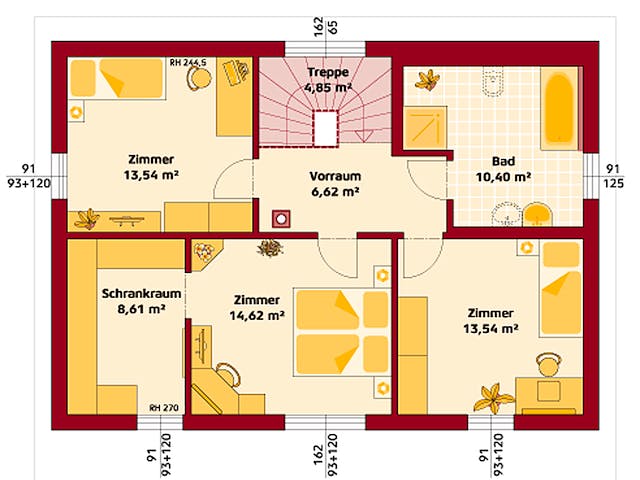 Fertighaus Trend 146 P von HARTL HAUS Schlüsselfertig ab 416480€, Pultdachhaus Grundriss 2