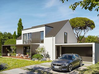 Massivhaus Classic 162.1 von Haus Der Handwerker, Satteldach-Klassiker Außenansicht 2