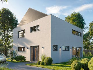 Massivhaus Lifestyle 133.2 von Haus der Handwerker, Satteldach-Klassiker Außenansicht 2