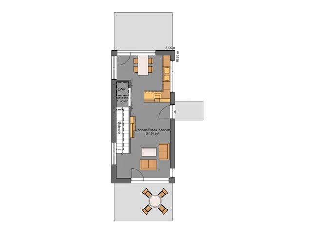 Massivhaus Lifestyle 73.1 Aktion SystemHAUS von Haus der Handwerker Schlüsselfertig ab 239160€, Cubushaus Grundriss 1