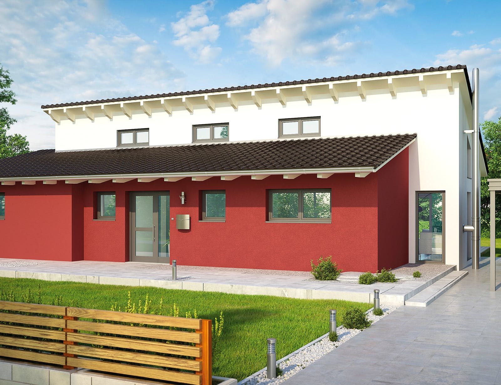 Massivhaus Cuxhaven von HELMA MASSIVHAUS Schlüsselfertig ab 359950€, Bungalow Außenansicht 2