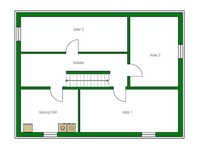 Massivhaus Konstanz von HELMA MASSIVHAUS Schlüsselfertig ab 400250€, Satteldach-Klassiker Grundriss 3