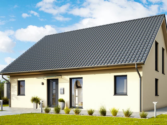 Massivhaus Leipzig von HELMA MASSIVHAUS Schlüsselfertig ab 420900€, Satteldach-Klassiker Außenansicht 2