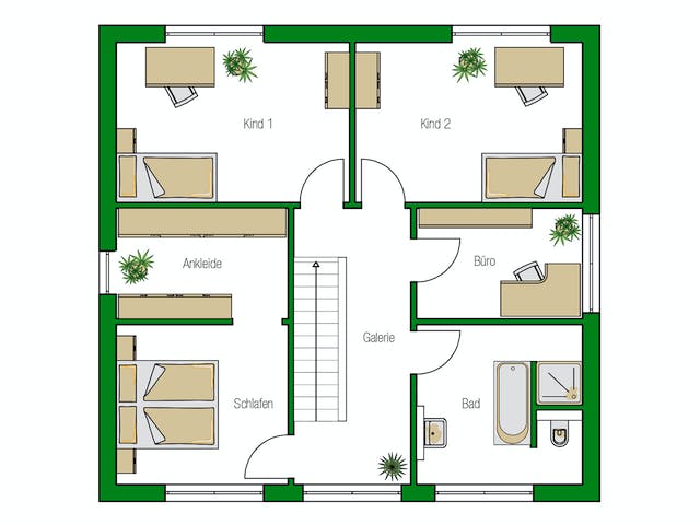 Massivhaus Ravenna von HELMA MASSIVHAUS Schlüsselfertig ab 375250€, Stadtvilla Grundriss 2