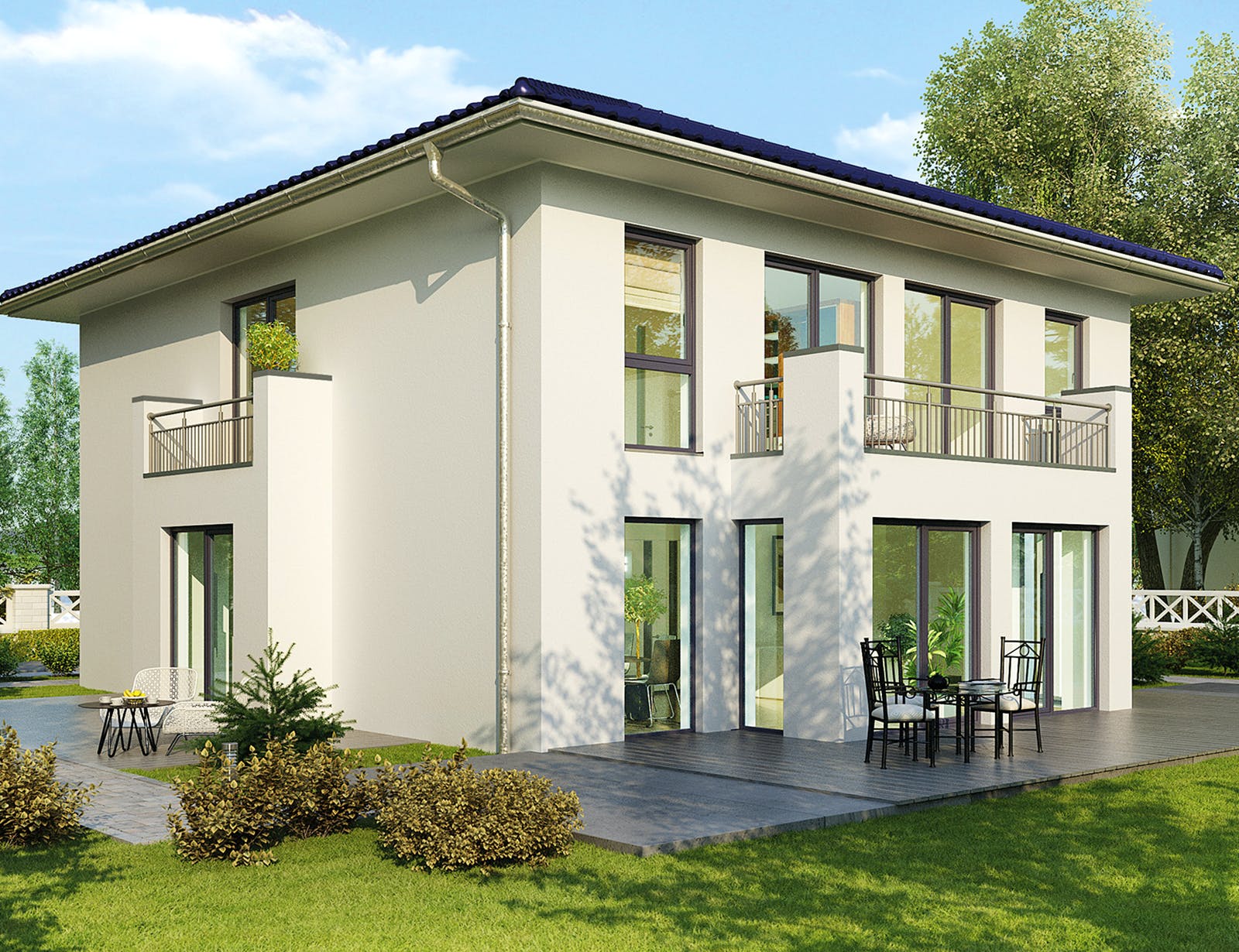 Massivhaus Strasbourg von HELMA MASSIVHAUS Schlüsselfertig ab 470150€, Stadtvilla Außenansicht 1